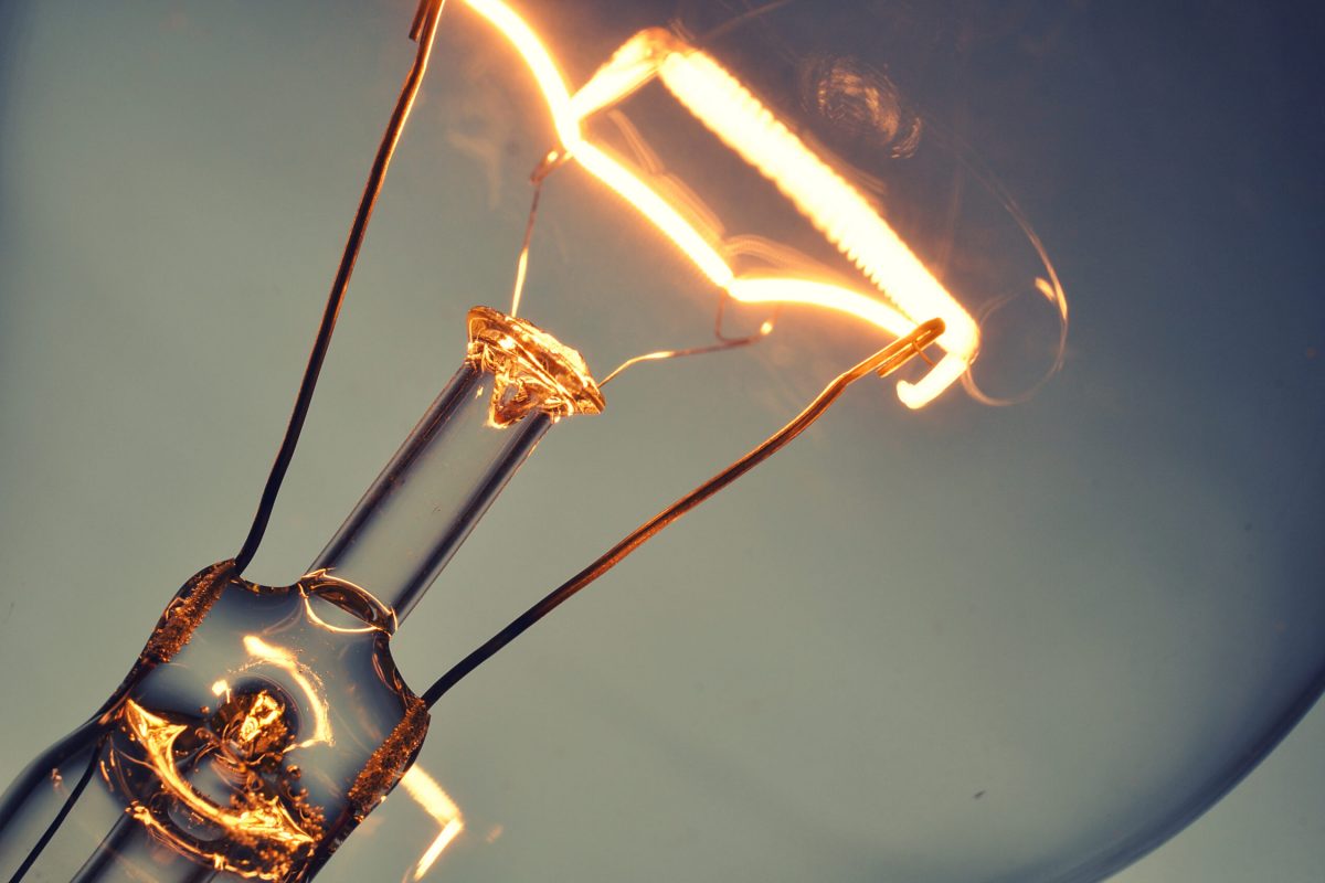 Close,Up,Glowing,Light,Bulb